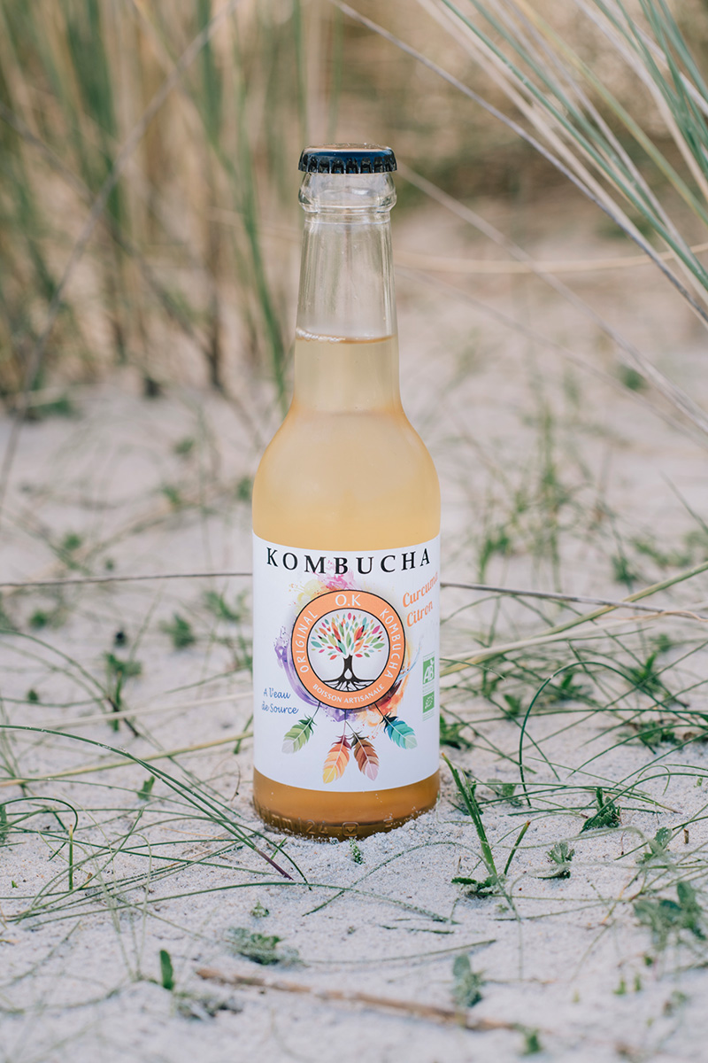OK Kombucha curcuma citron 25 cl