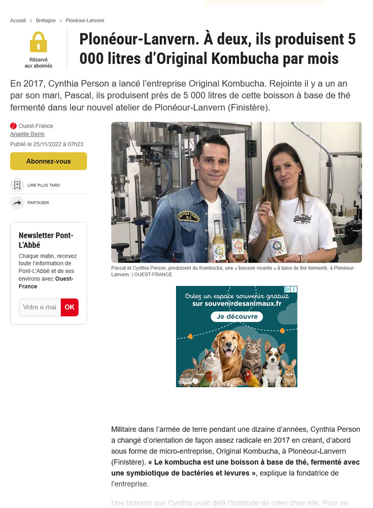 OF 5000 litres par mois